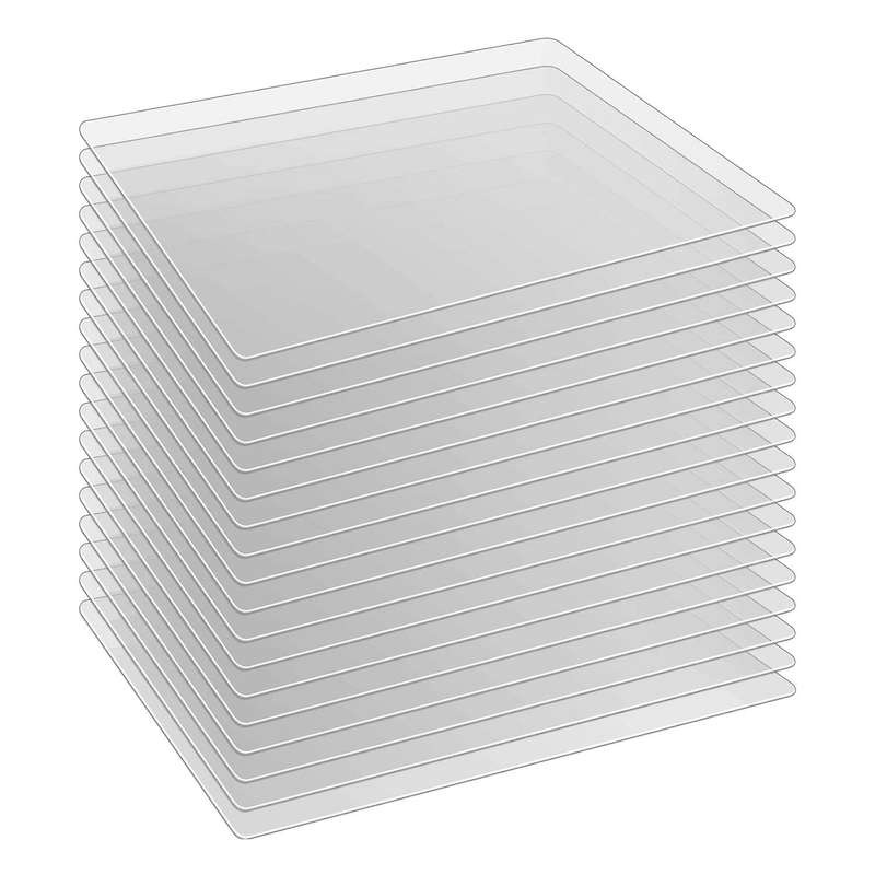 18 Pieces Clear Plastic Table Heat Resistant Placemats Dining Mats