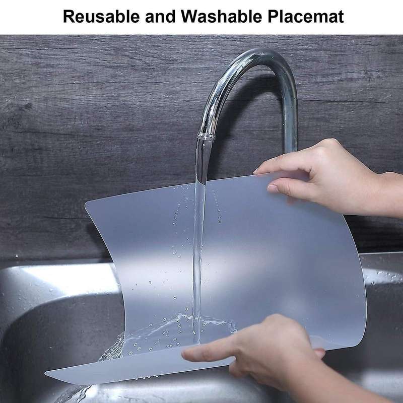 18 Pieces Clear Plastic Table Heat Resistant Placemats Dining Mats