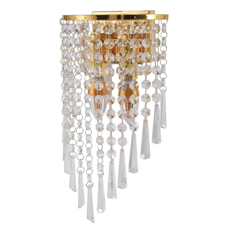 5w Modern Crystal Wall Light E14 Bedside Lamp Ac220v -gold