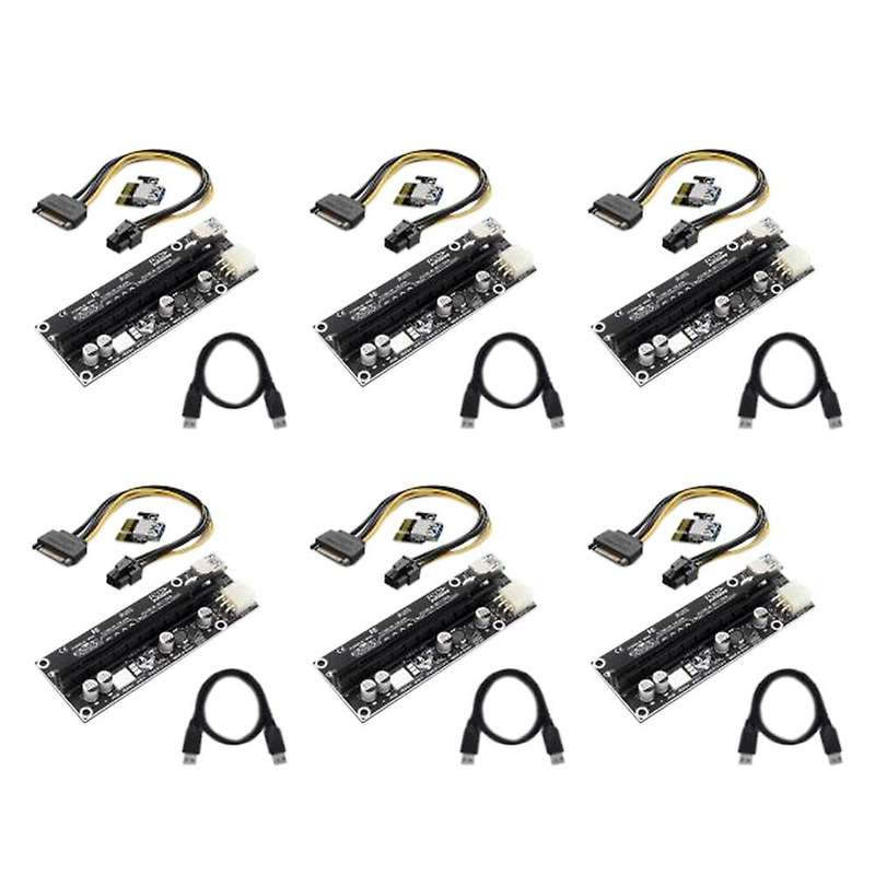 Pcie Extension Cable X1 to X16 Adapter Card 6pin Interface