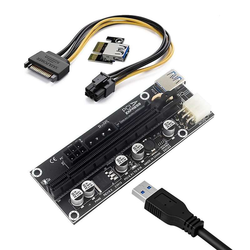 Pcie Extension Cable X1 to X16 Adapter Card 6pin Interface