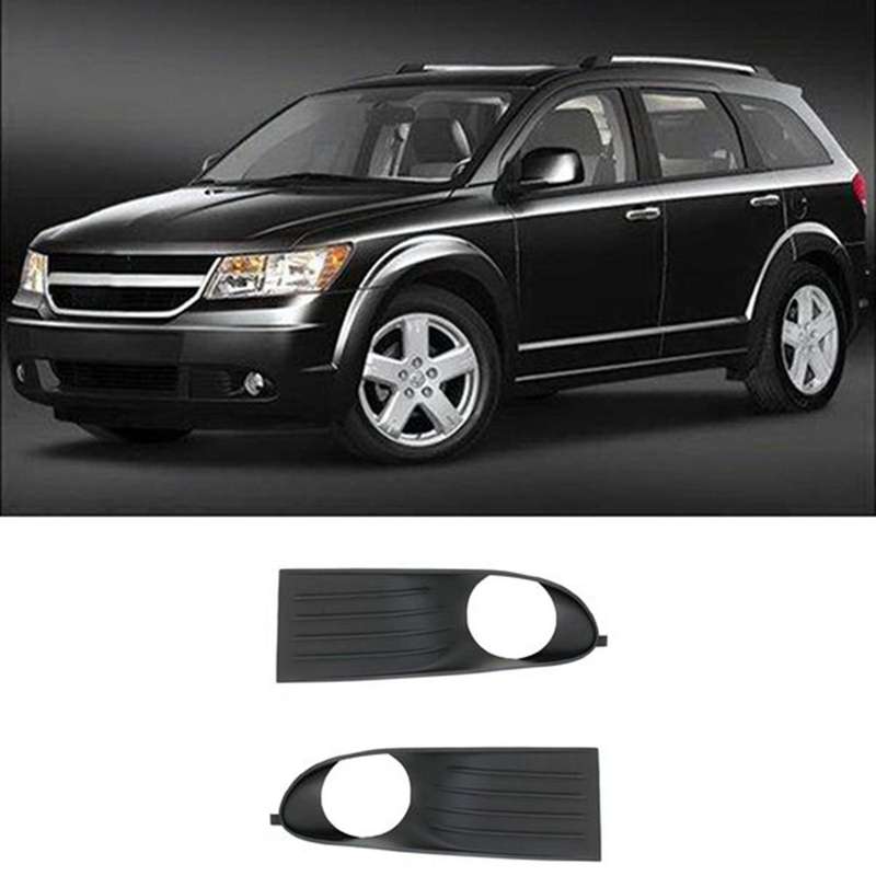 Car Left and Right Front Bumper Fog Lamp Grille Cover Fog Lamp Frame