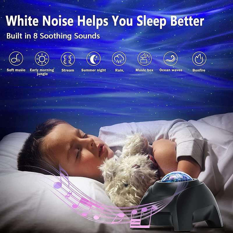 Aurora Projector, Star Projector Bluetooth Music Speaker (black)