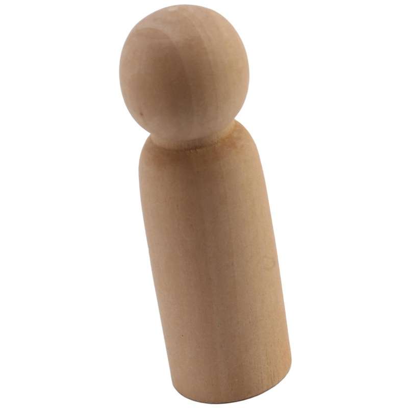 100 Pieces 65 Mm Unfinished Wooden Peg Dolls Decorations,wood Color