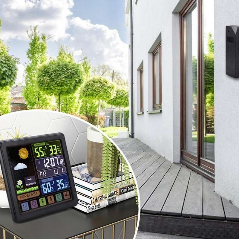 Weather Stations Wireless Indoor Outdoor Thermometer with Alarm Clock
