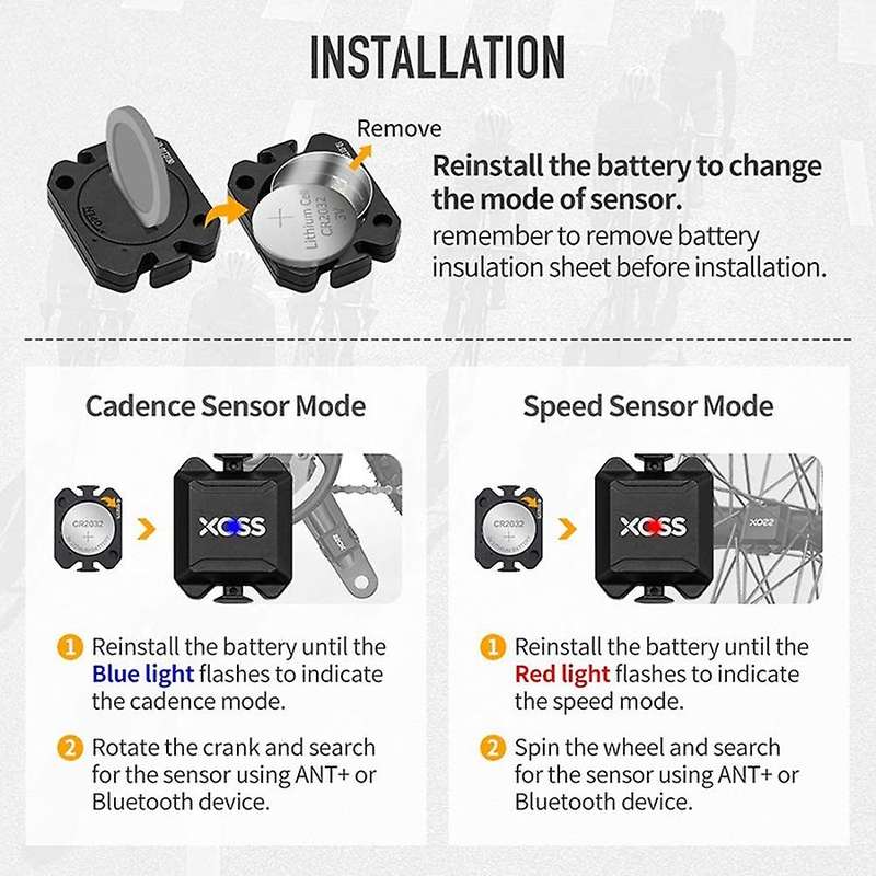 Xoss Cycling Sensor Bicycle Computer Speedometer Sensor 2pcs