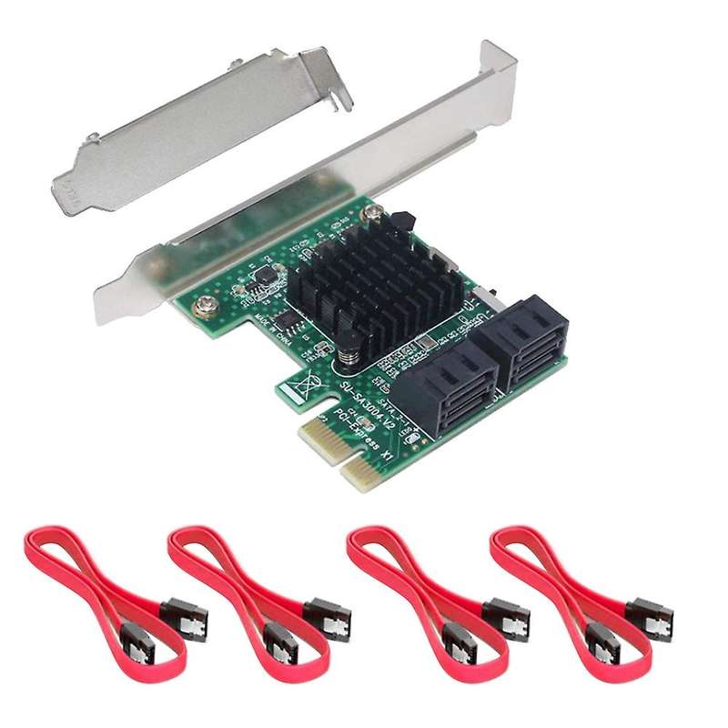 Sata 3.0 Card with 4 Sata Cables,pcie Sata Controller Expression Card