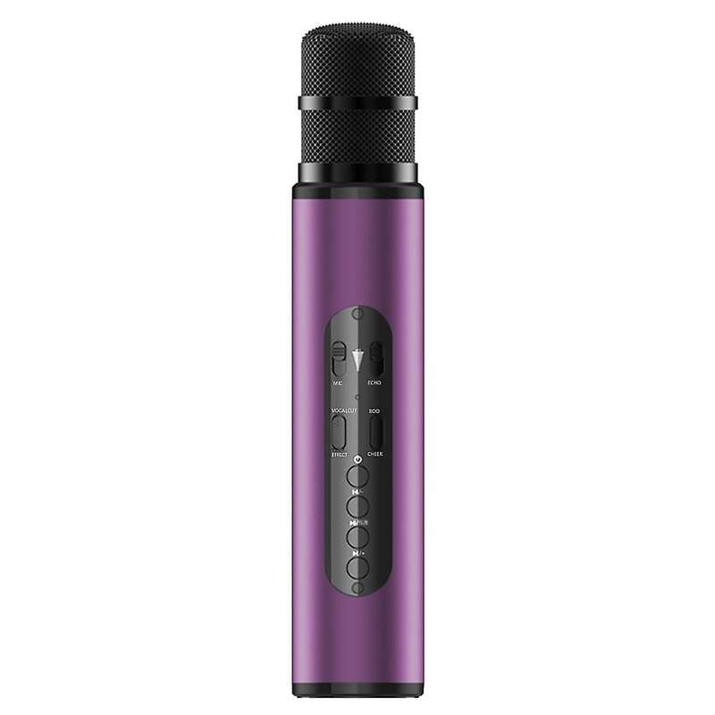 Bluetooth Mic Dsp Karaoke Dual Speake for Pc Iphone Android Purple