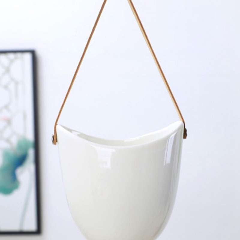 2pcs Wall Planters White Ceramic Set Large Indoor Outdoor Flower Pots