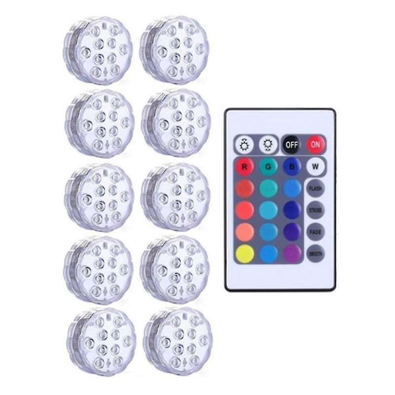 Led 24-key Remote Control Colorful Rgb Lights Luminous Toys Fish, C