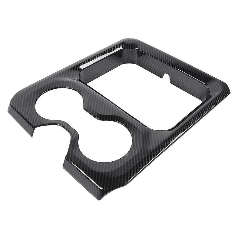 Carbon Fiber Console Armrest Cup Holder Organizer Storage Trim Cover