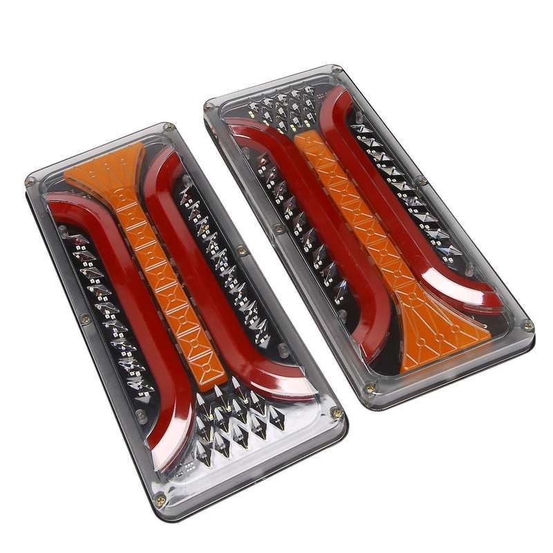 2x 24v Led Car Truck Tail Lights Trailer Caravan Lorry Bus Boat Rv