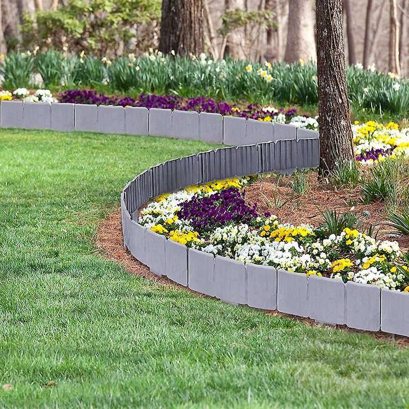 Lawn Edging In Stone Look, Flower Bed Border, Mowing Edge