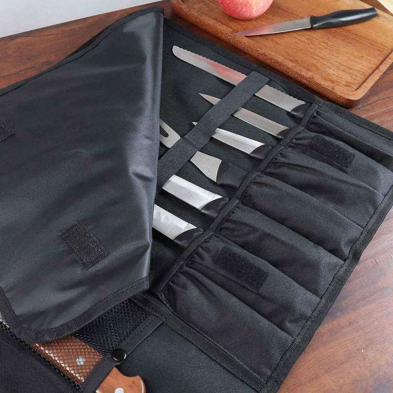 Wessleco 2x Chef Knife Bag Roll Bag Carry Case Bag