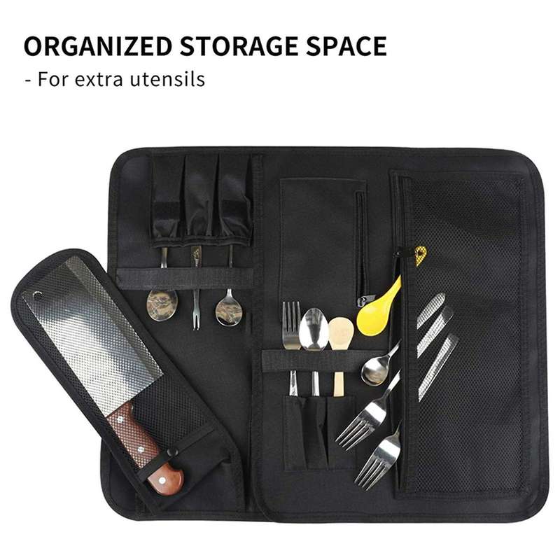 Wessleco 2x Chef Knife Bag Roll Bag Carry Case Bag