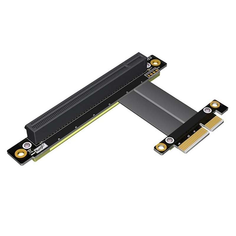 Pci-e Pci Express 16x to 4x Extension Ribbon Cable Adapter Cable