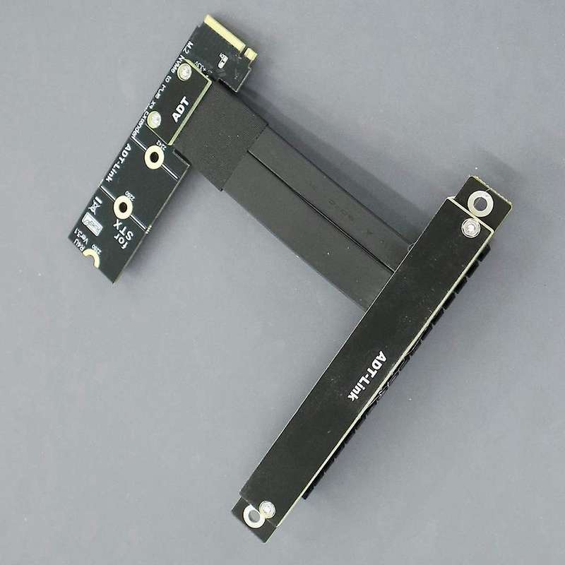 Pci-e Pci Express 16x to 4x Extension Ribbon Cable Adapter Cable
