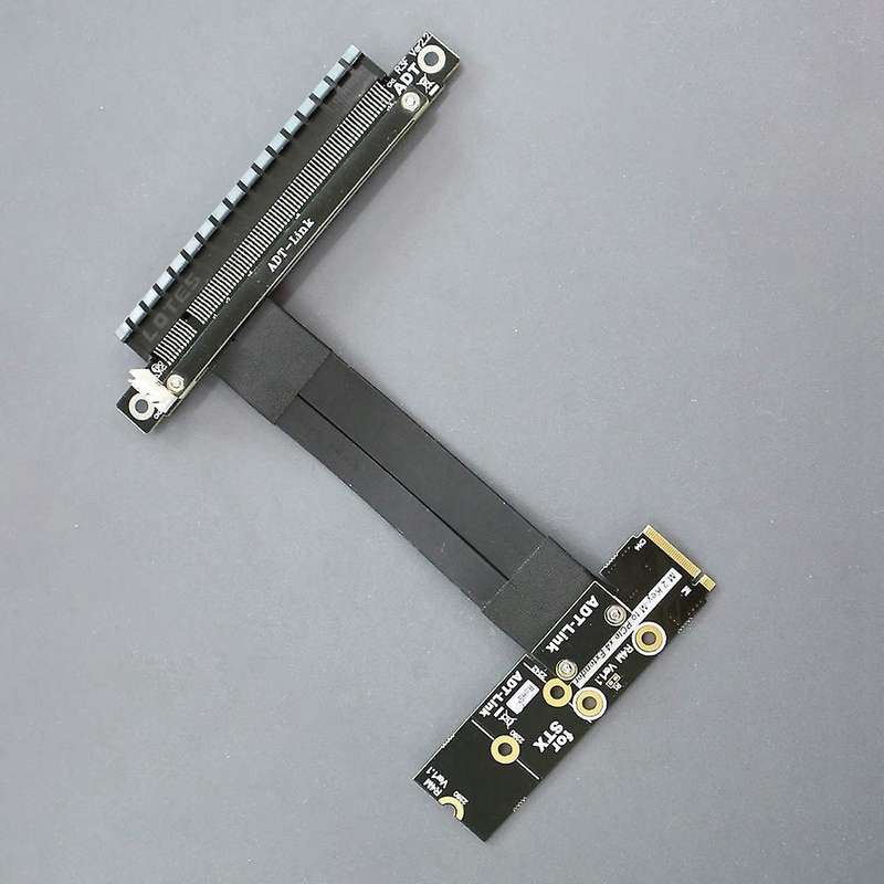Pci-e Pci Express 16x to 4x Extension Ribbon Cable Adapter Cable