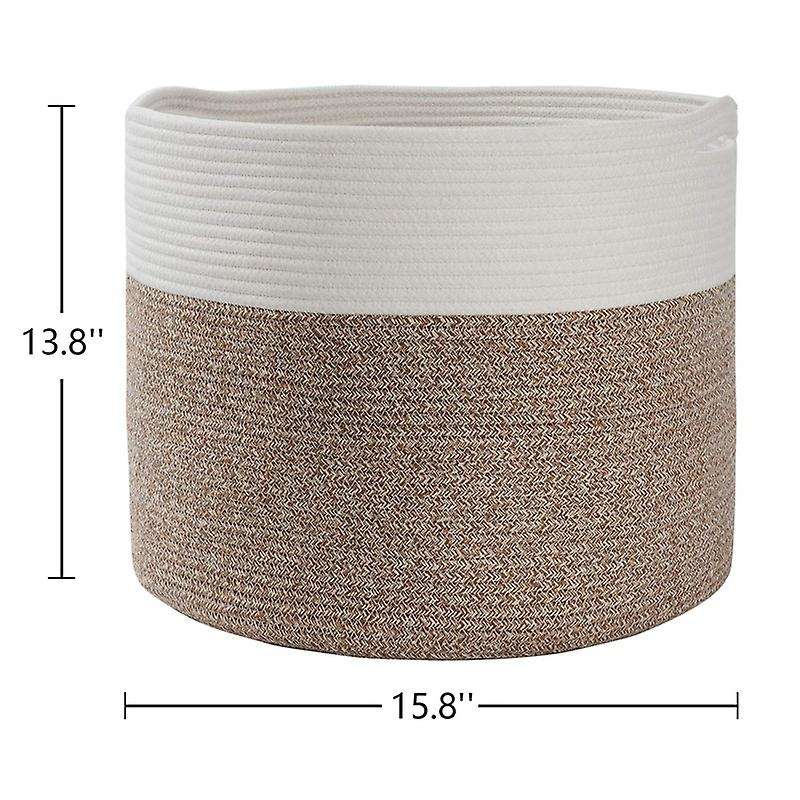 Large Cotton Rope Basket Baby Laundry Basket Woven Blanket Basket