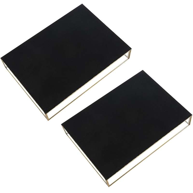 2x Nordic Retro Storage Tray Gold Plate Jewelry Display Home(m)
