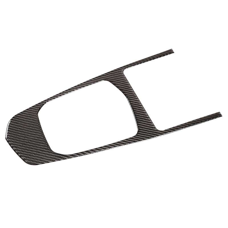 Car Soft Carbon Fiber Central Control Gear Panel Cover Trim Black