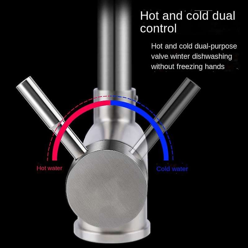 Stainless Steel 360 Rotation Hot and Cold Mixer Tap for Kitchen