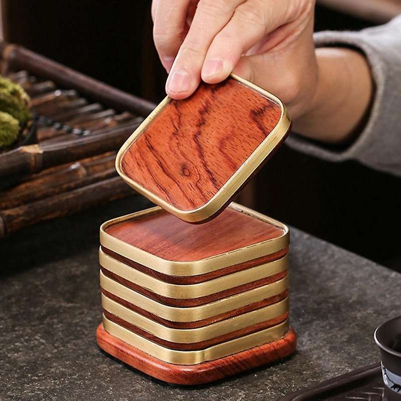 Coaster Household Kung Fu Tea Ceremony Accessories Wood Heat Pad 2