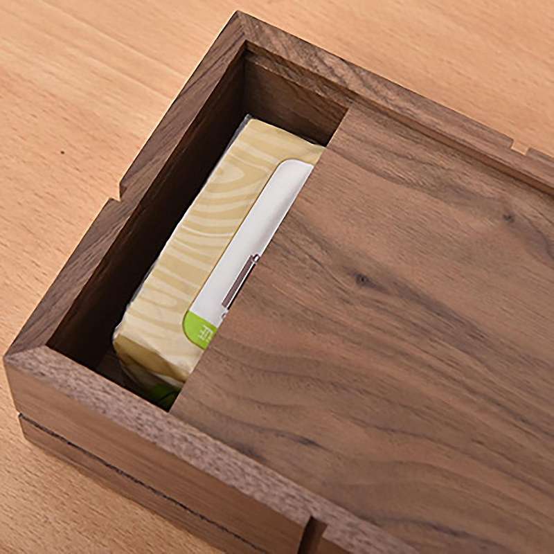 1pcs Black Walnut Wood Tissue Boxes Household Modern Ornaments