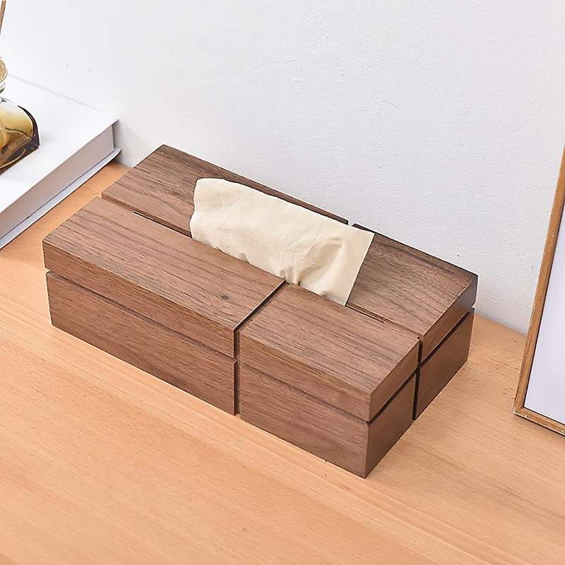 1pcs Black Walnut Wood Tissue Boxes Household Modern Ornaments