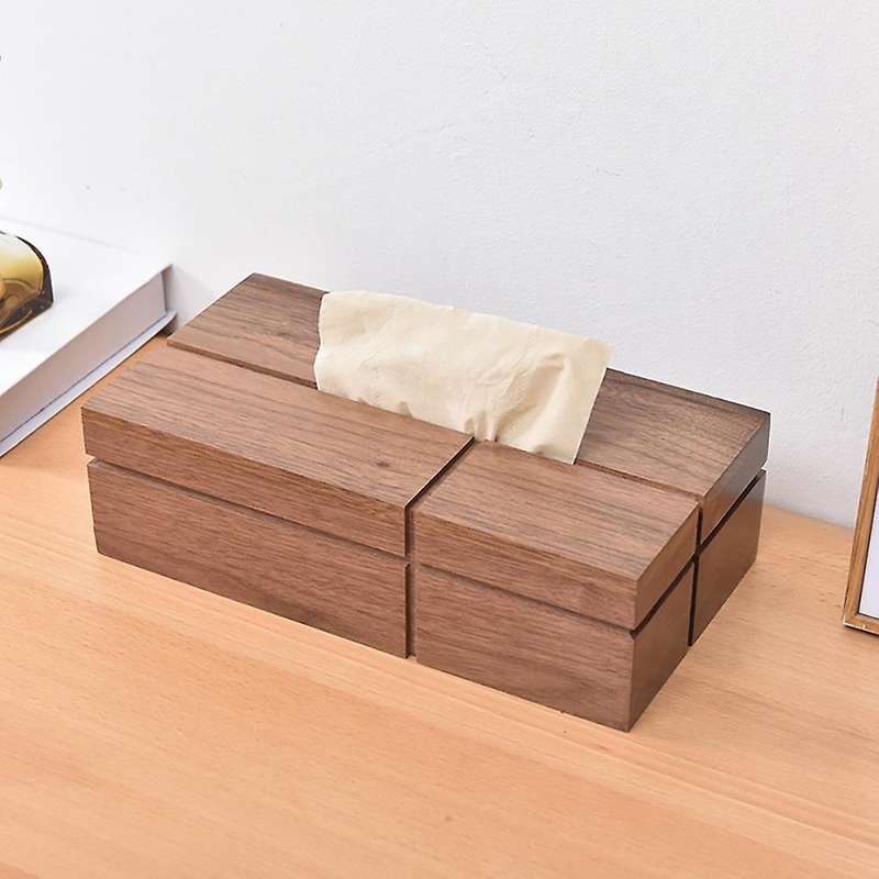 1pcs Black Walnut Wood Tissue Boxes Household Modern Ornaments