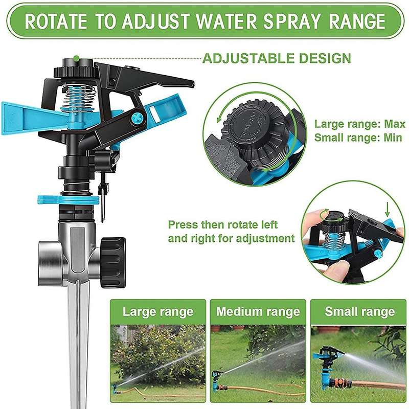 Automatic 360 Degree Rotary Sprinkler for Lawn Garden Flower