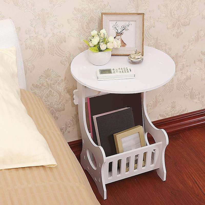 Mini Plastic Round Coffee Tea Table Bedside Table Household Furniture