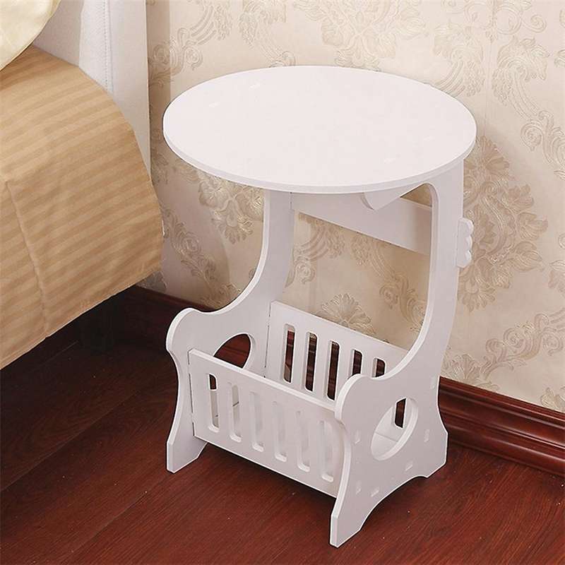 Mini Plastic Round Coffee Tea Table Bedside Table Household Furniture
