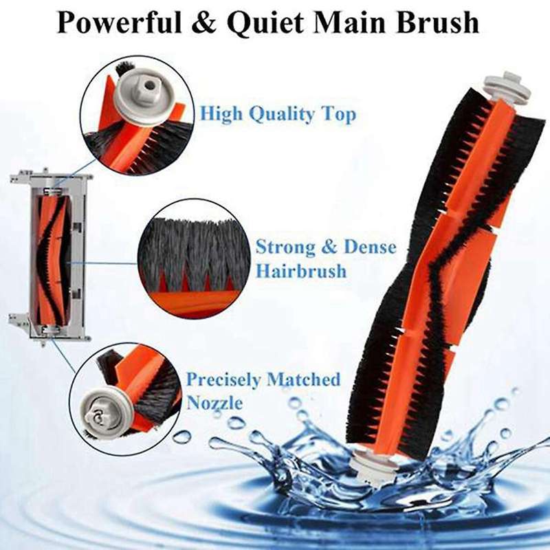 Side Main Brush Water Tank Mop Cloth Hepa Filter