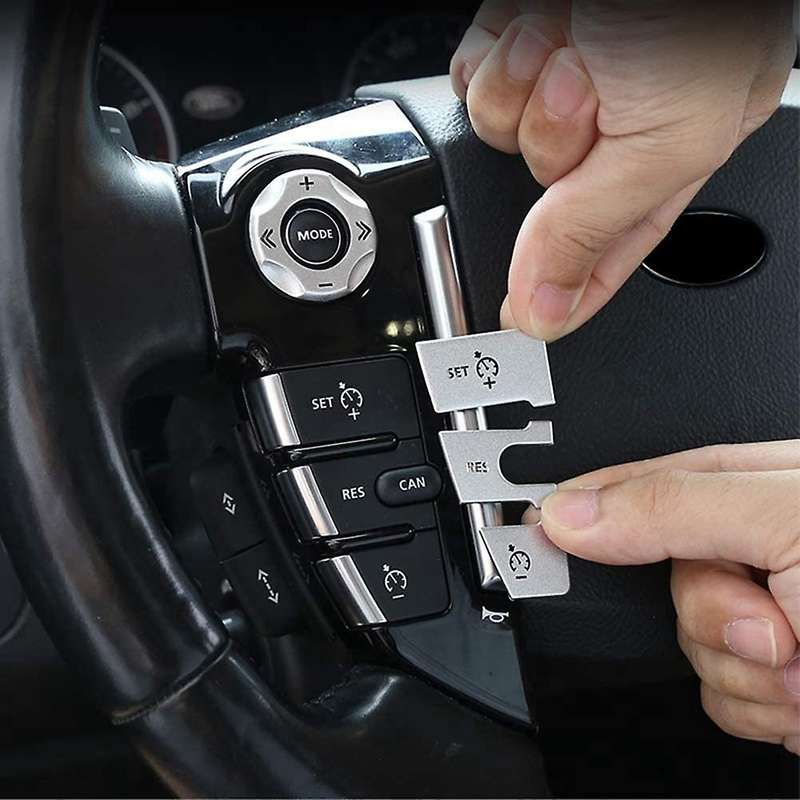 Car Steering Wheel Button Cover for Land Rover Discovery 4, 10 Pcs