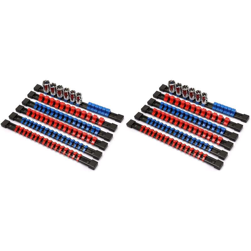 Abs Socket Organizer Drive Socket Holder, 12 Pieces Set