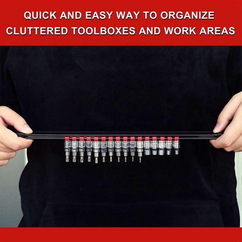 Abs Socket Organizer Drive Socket Holder, 12 Pieces Set