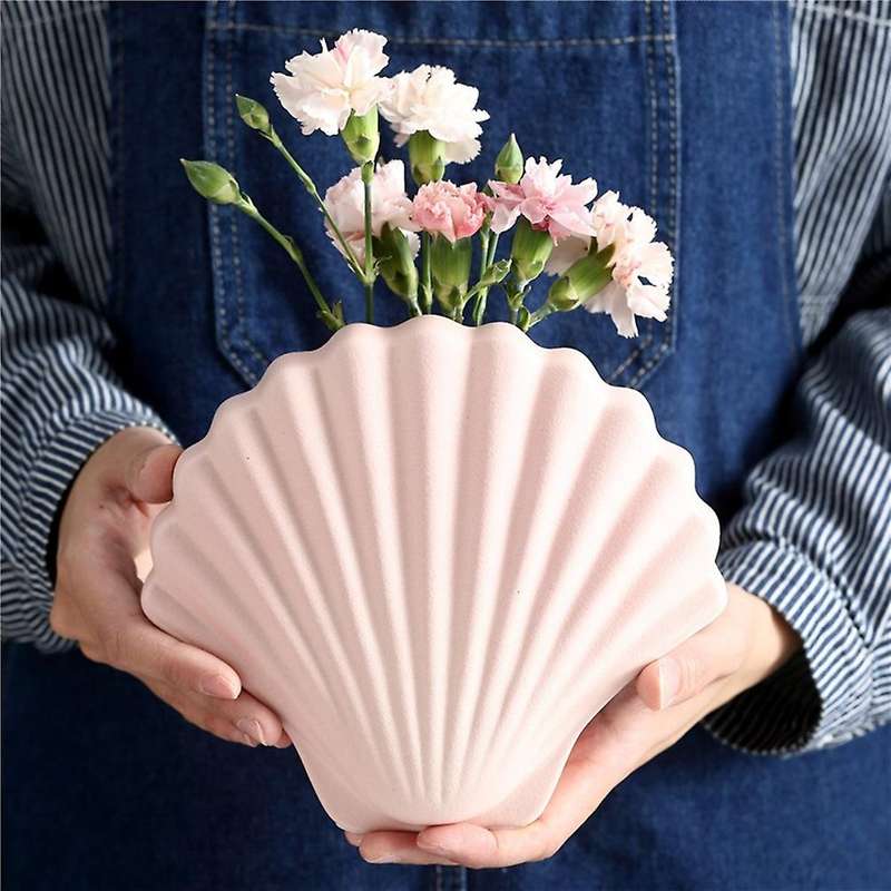 Ceramic Flower Pot Ornaments Desktop Flower Vase Decorative-b