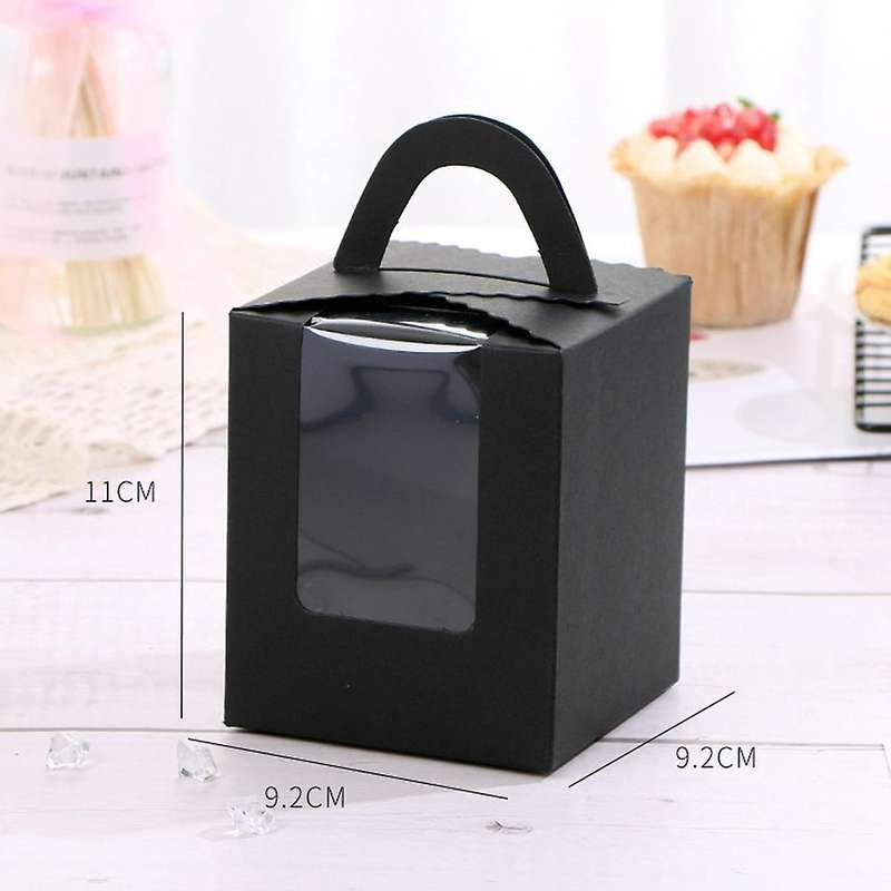 50pcs Individual Cupcake Containers,cupcake Boxes,black