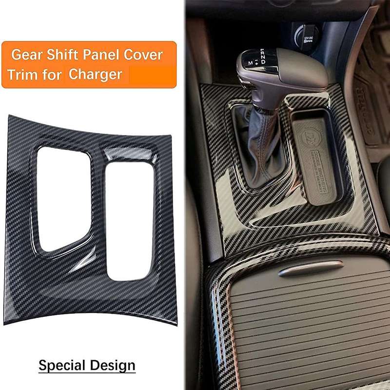 2pcs Carbon Fiber Central Control Air Conditioning A/c + Shift Panel