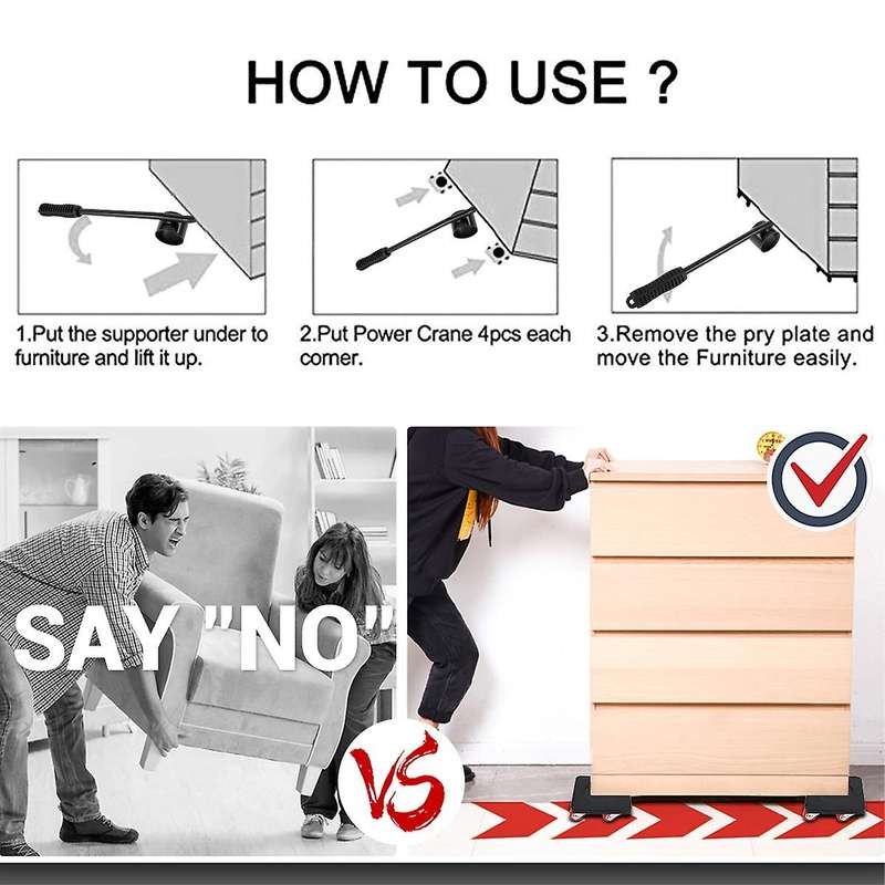5 Pcs Furniture Mover Set Transport Lifter Heavy Stuff Moving
