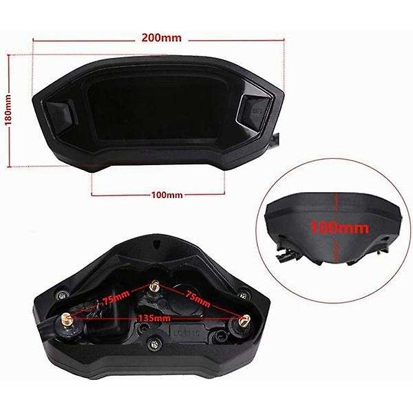 Universal Motorcycle Lcd Digital Meter Odometer