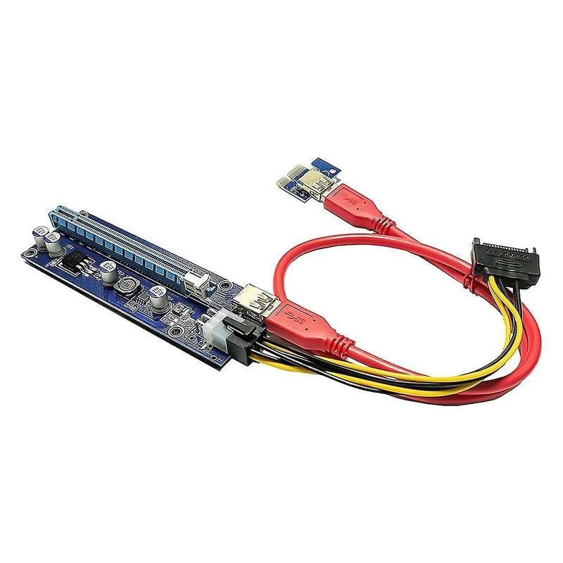 Pci-e 16x to 1x Powered Riser Card with Usb 3.0 Extension Cable