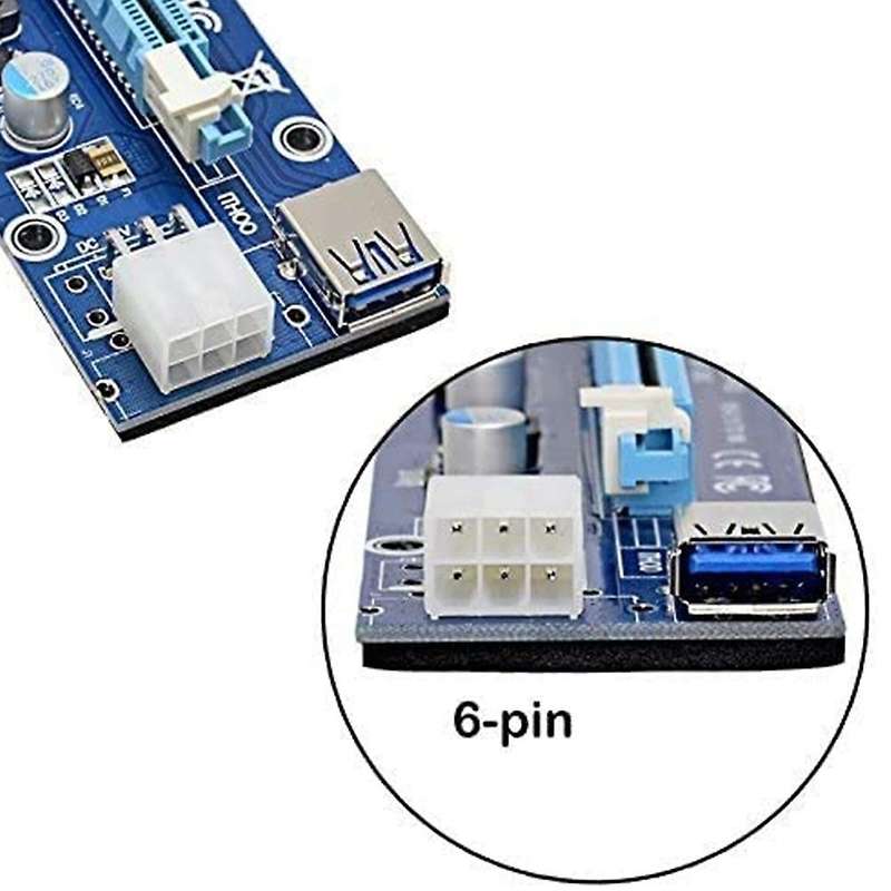 Pci-e 16x to 1x Powered Riser Card with Usb 3.0 Extension Cable