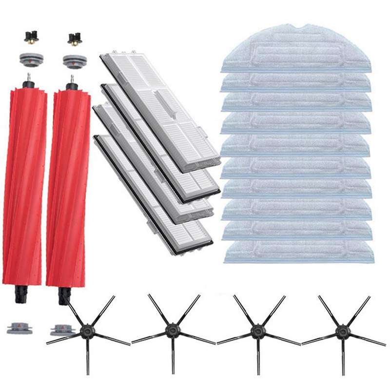 Main Brush Rag Filter Side Brush for Xiaomi T7s T7plus Cleaner Black