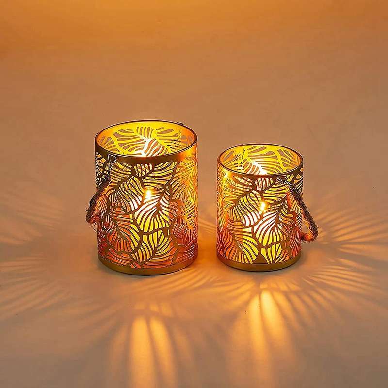 4pcs Candle Holders Pillar Gold for Garden, Wedding Home Decor