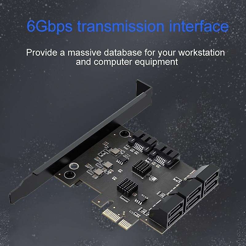 8 Ports Sata 6gbps to Pci Express Controller Card Board for Pc B