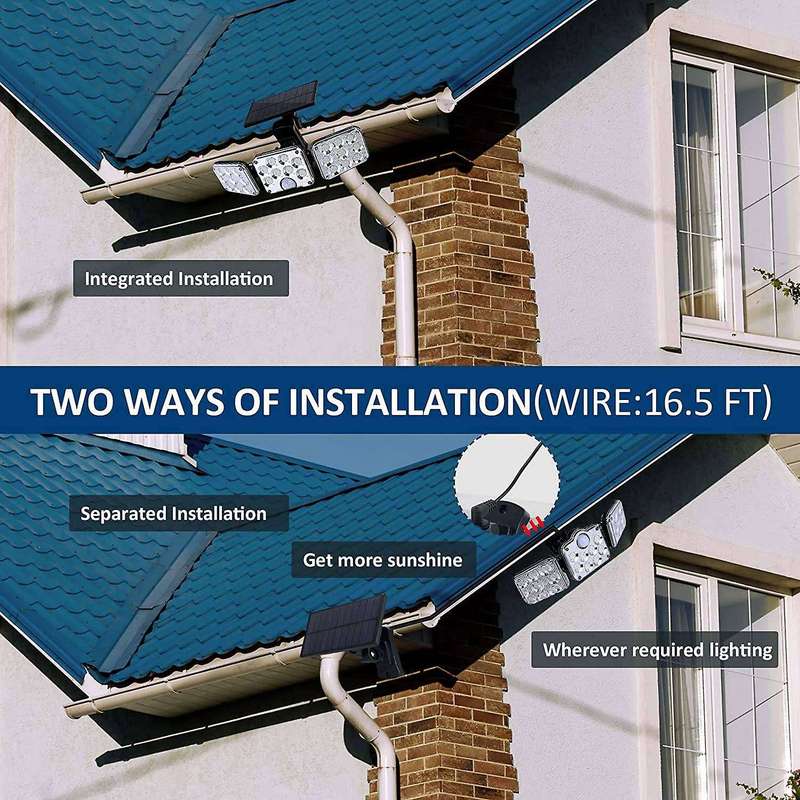 2 Pack Solar Lights Outdoor Solar Wall Light Motion Sensor Adjustable
