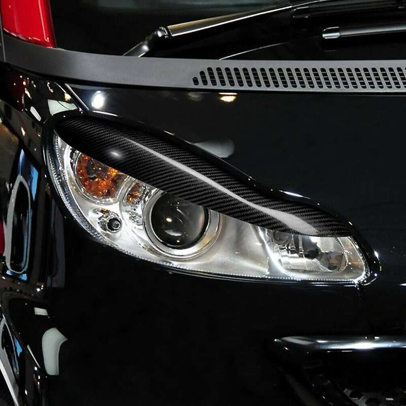 Car Carbon Fiber Headlight Eyebrow for Mercedes-benz Smart Fortwo