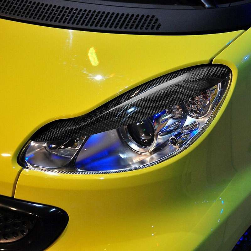Car Carbon Fiber Headlight Eyebrow for Mercedes-benz Smart Fortwo